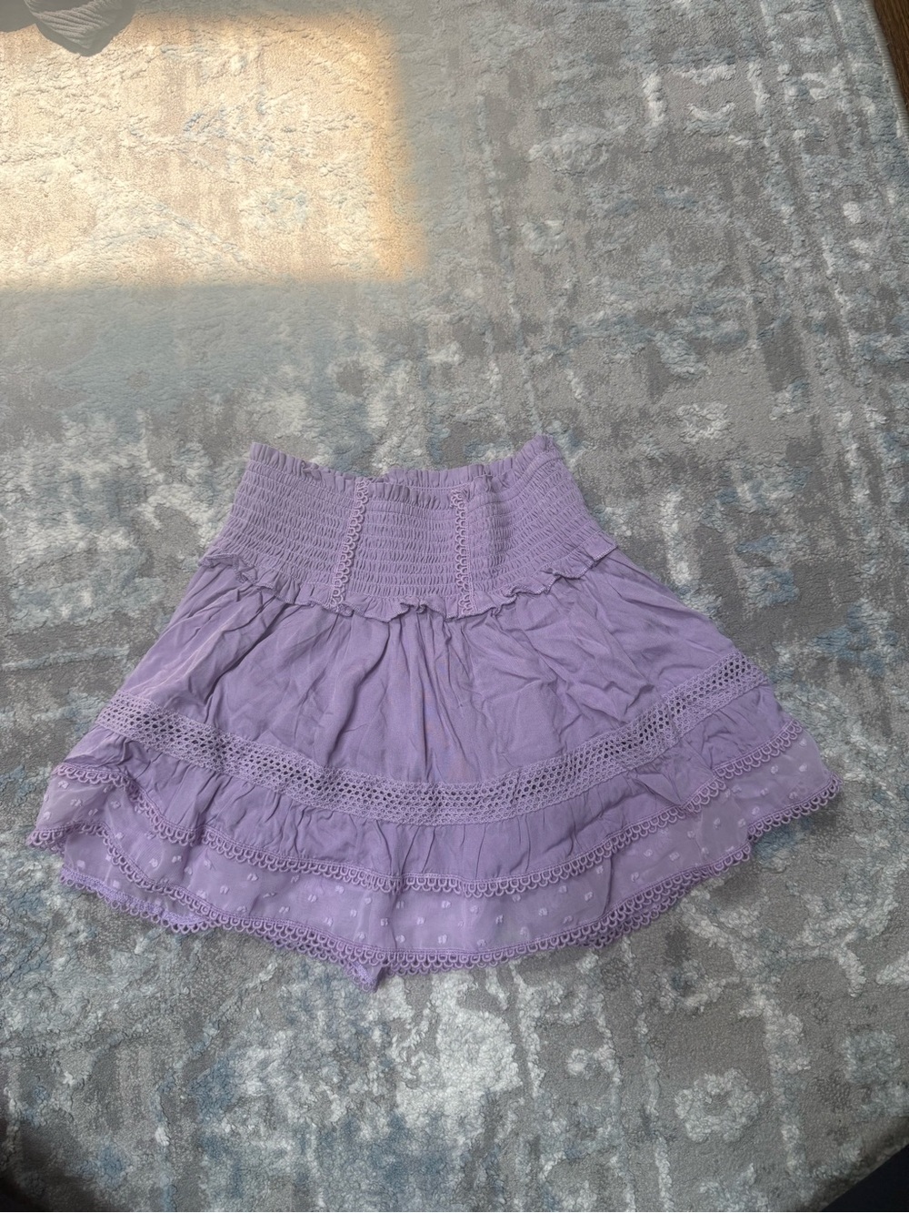 Katie J NYC Lavender Tiered Girls Skirt